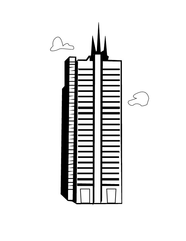 Раскраска небоскреб