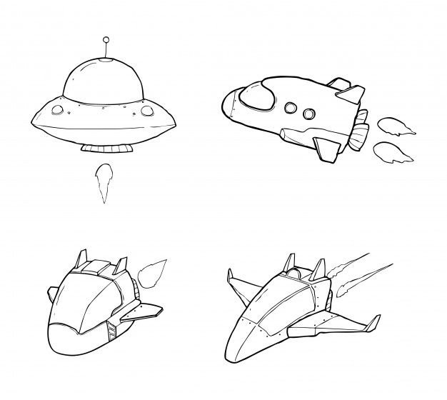 Космический корабль рисунок для детей