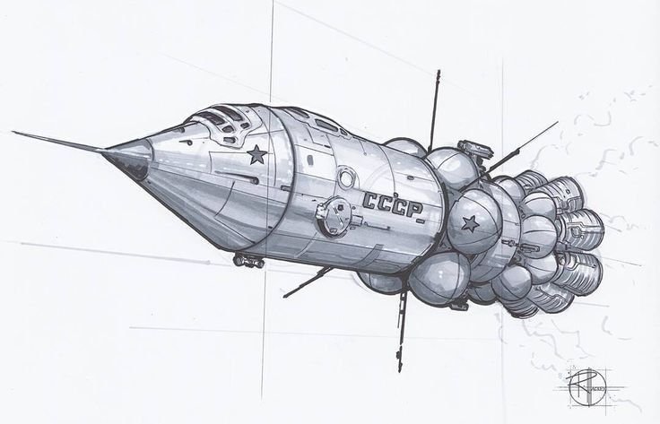 Космический корабль рисунок