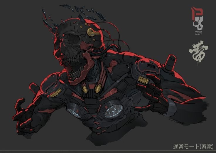 Cyberpunk череп солдат