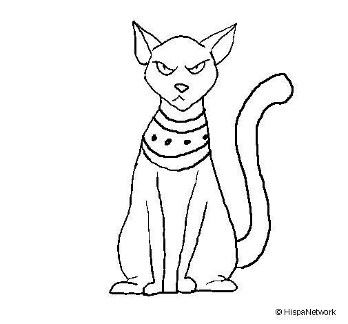 Египет кошка раскраска