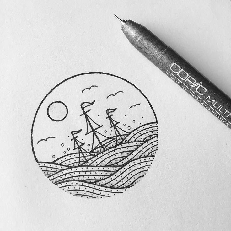 Рисунки лайнером легкие