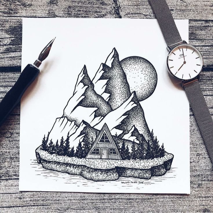 Рисунки лайнером