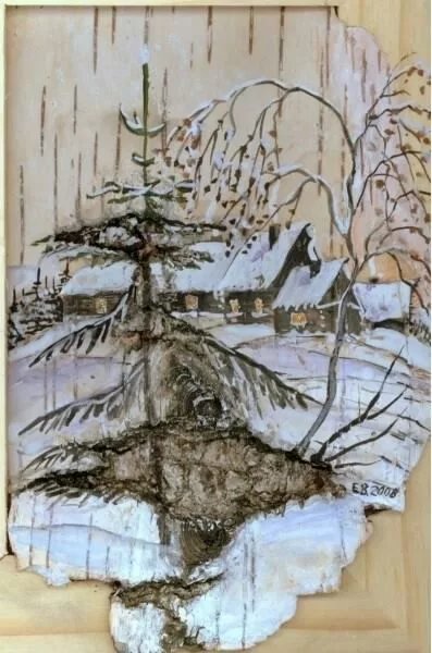 Рисование на бересте