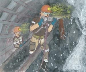 Шахтер рисунок