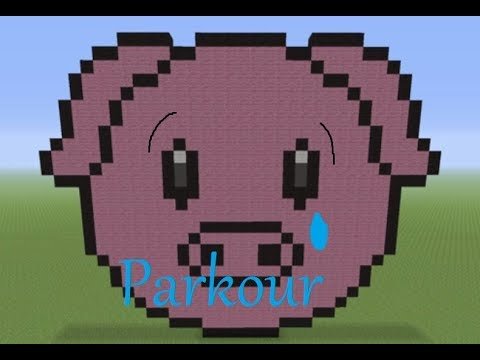Пиксель арт свинья
