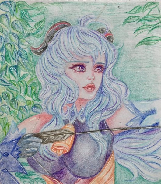 Рисунок Геншин красками