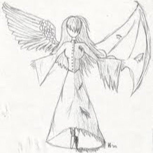 Рисунок ангела для срисовки
