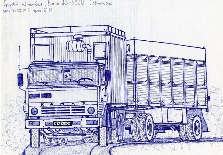 Раскраска КАМАЗ 5511