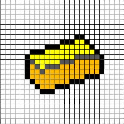 Золото из МАЙНКРАФТА по клеточкам