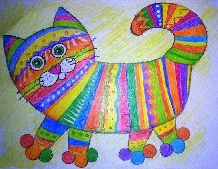 Рисование восковыми мелками