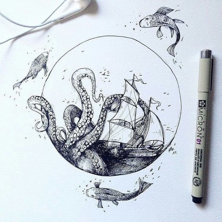 Рисунки ручкой
