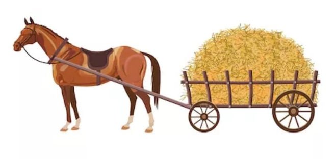 Лошадка с повозкой