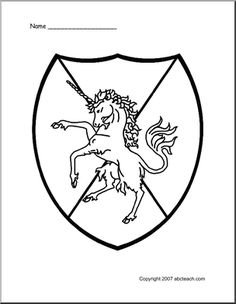 Рыцарский щит раскраска