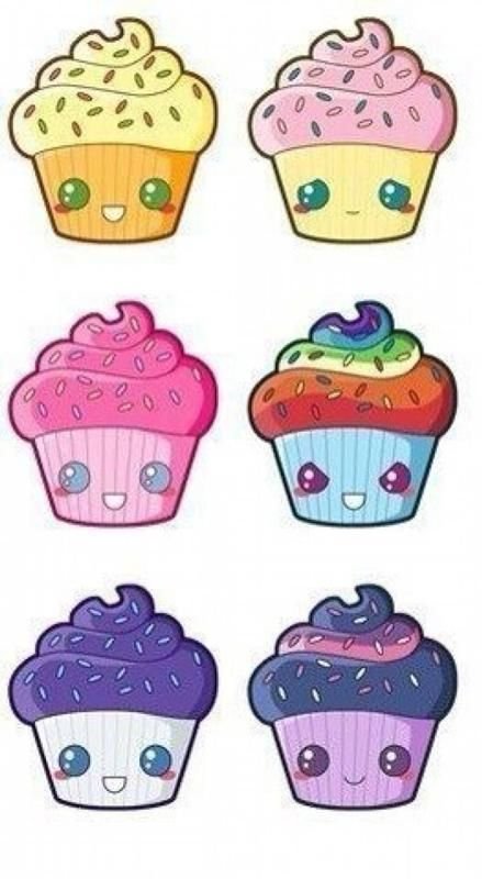 Рисунок кекса для срисовки