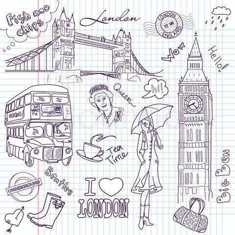 Рисунки Лондона для срисовки