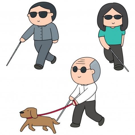 Слепой человек