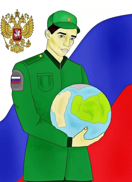 Военнослужащий рисунок