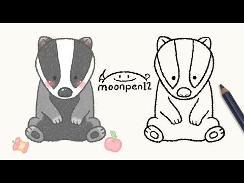 Картинки барсука для срисовки