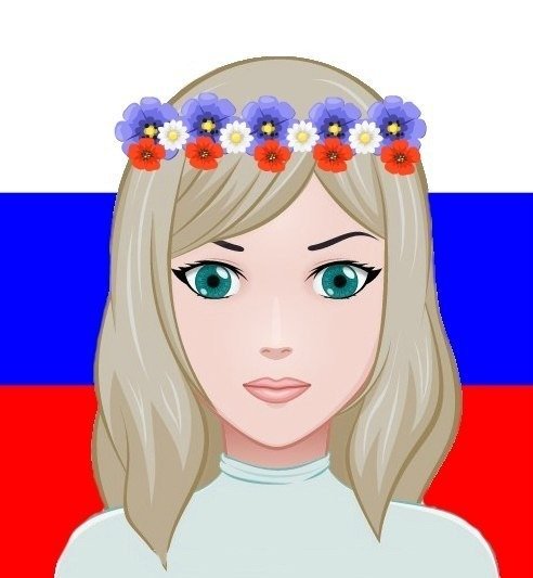 Россия девушка нарисованная