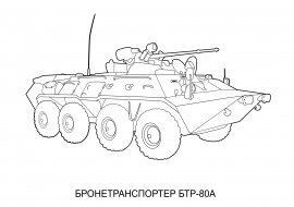 БТР-80 бронетранспортёр рисунок