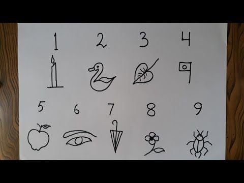 Пошаговое рисование из цифр