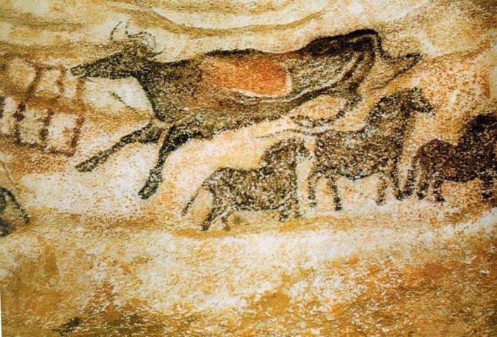 Зубры палеолит пещера Ласко Франция