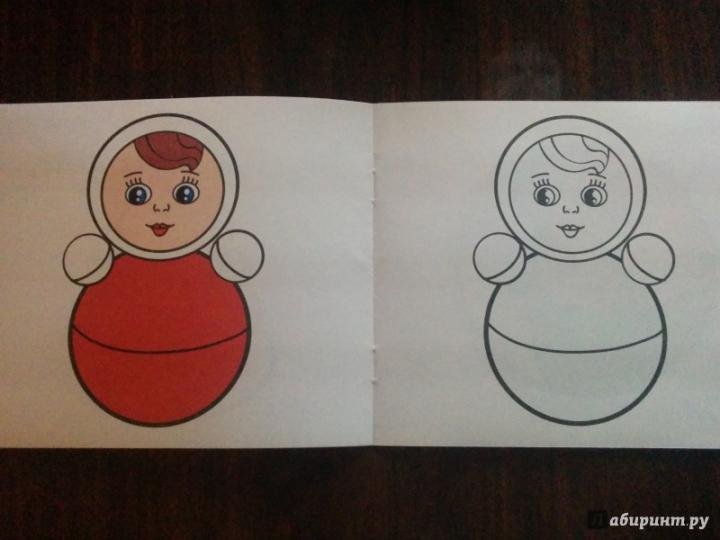Неваляшка раскраска для детей