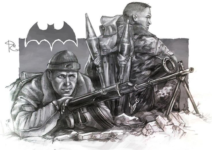 Военные рисунки карандашом