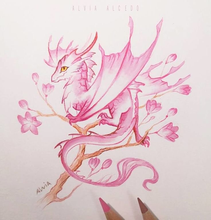 Alvia Alcedo рисунки драконы