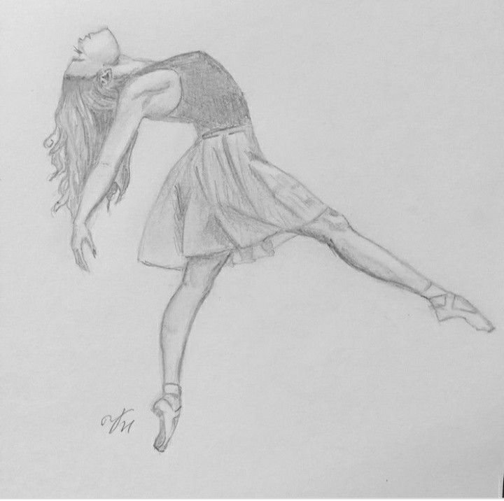 Танцы рисунок карандашом