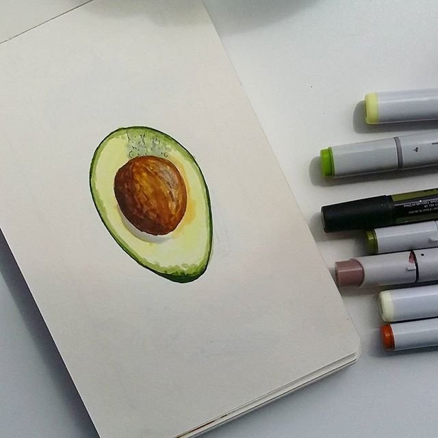 Рисунки спиртовыми маркерами легкие