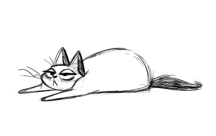 Кот скетч
