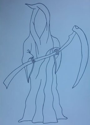 Смерть с косой рисунок