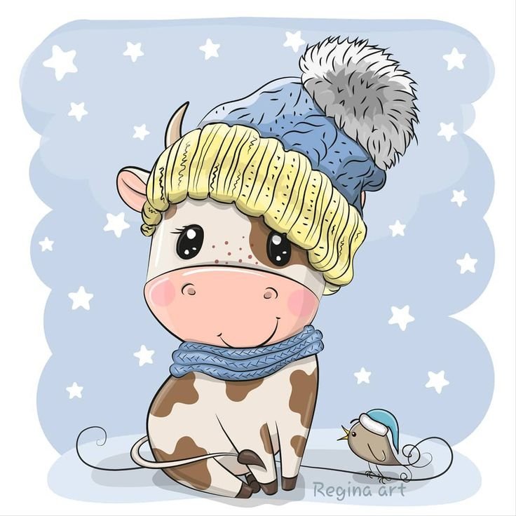 Рисунки Бычков милые