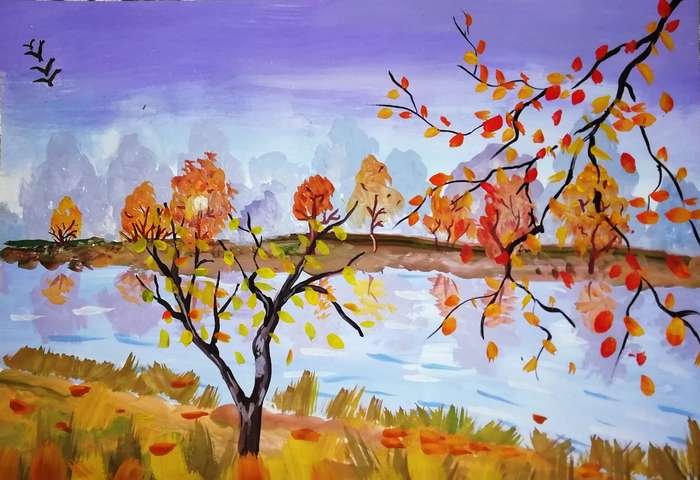 Рисуем осеннее небо