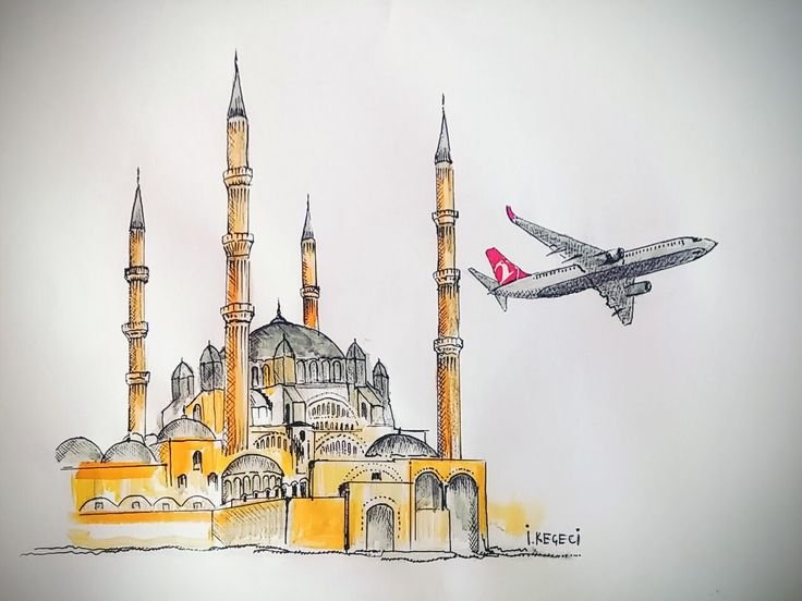 Истанбул мечеть рисунок
