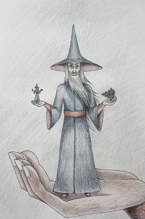 Волшебник рисунок карандашом