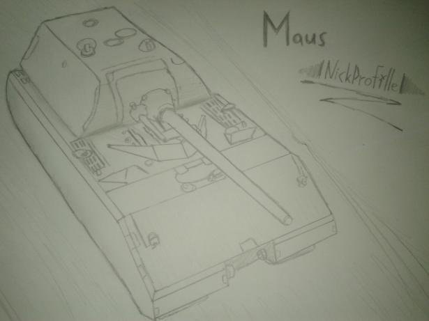 Рисунок танка Maus