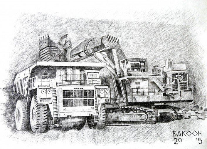 БЕЛАЗ рисунок