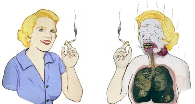 Рисунки курящих девушек