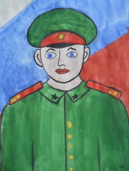 Рисование мой папа военный
