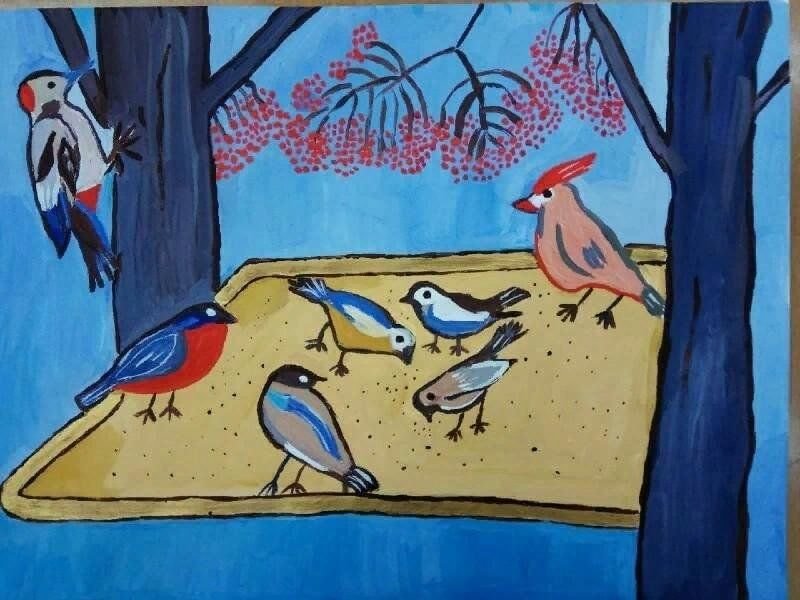 Детские рисунки птиц