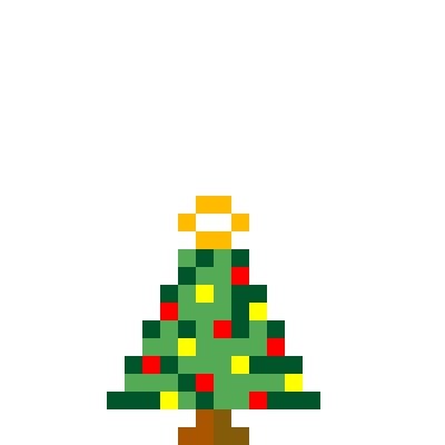 Новогодняя елочка по пикселям