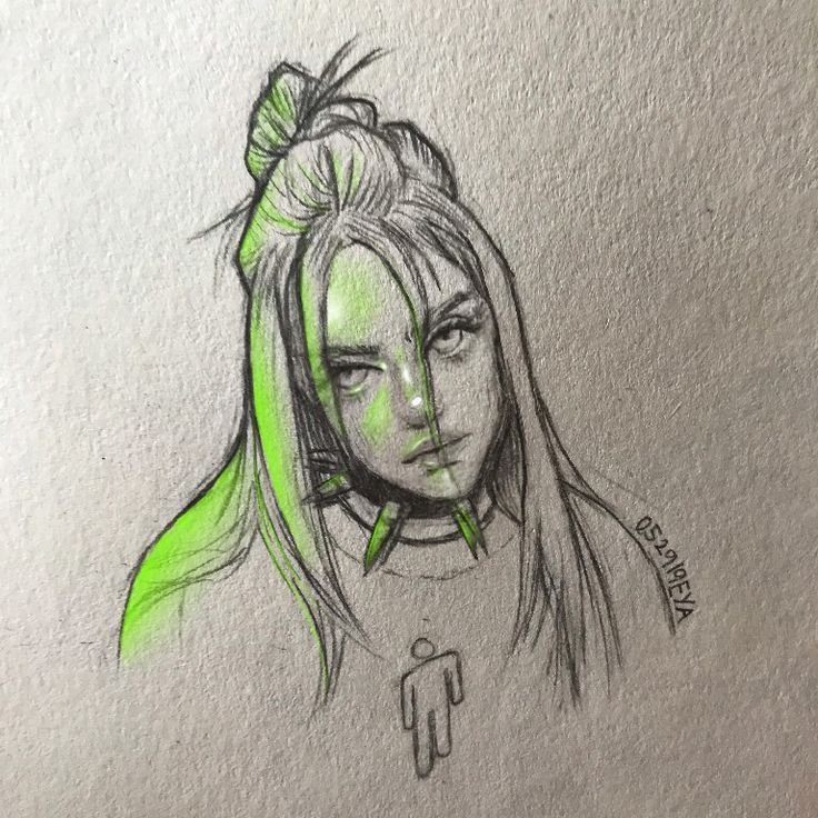 Билли Айлиш рисунок