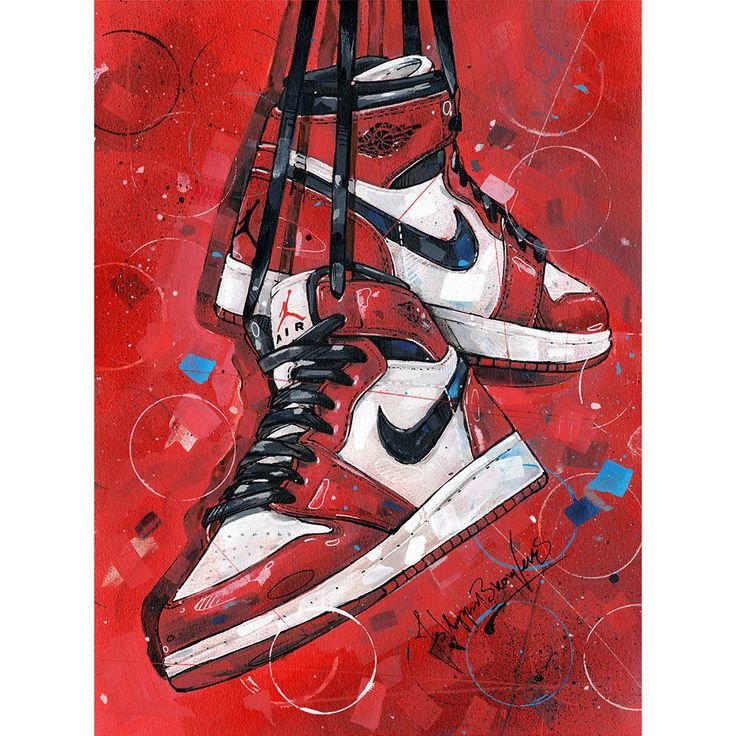 Nike Air Jordan 1 рисунок