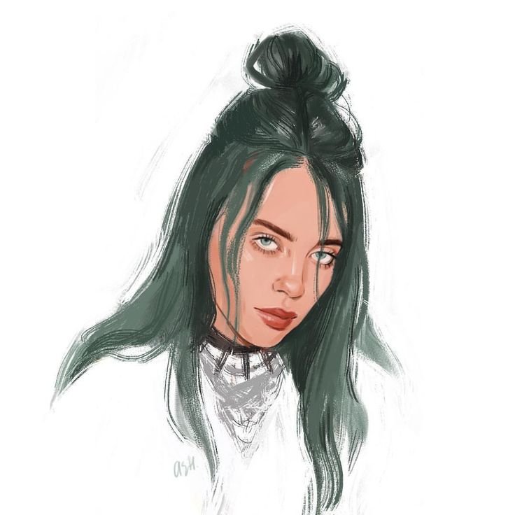 Билли Айлиш рисунок