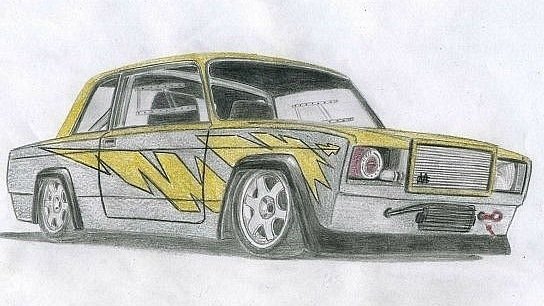 ВАЗ 2107 дрифт корч рисунок