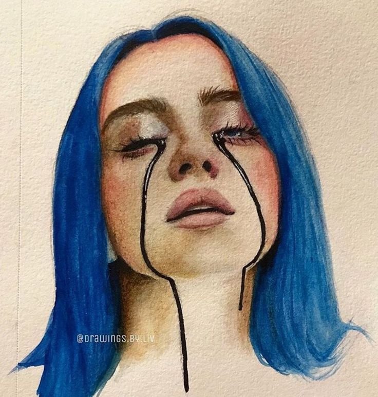 Билли Айлиш рисунок