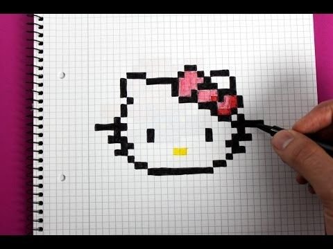 Рисунки по клеточкам Хеллоу Китти
